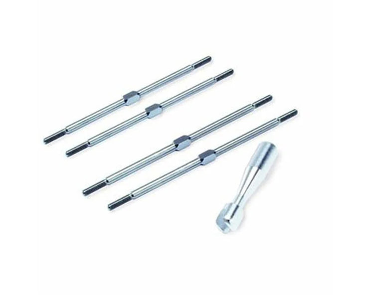 Traxxas Turnbuckles, Titanium, 96mm: TMX, EMX