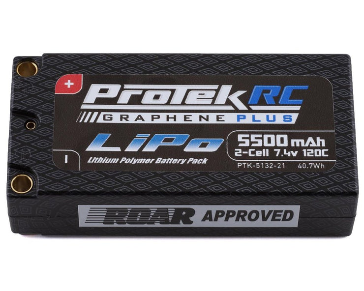 ProTek RC LiPo Graphene Plus 2S 7.4v 5500 mah Drag race Shorts