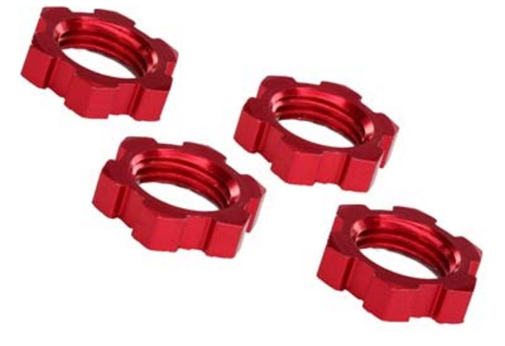 Wheel Nuts 17mm Serrated Red 7758R