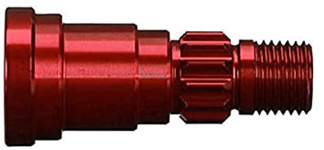 Stub axle, aluminum. (red-anodized)