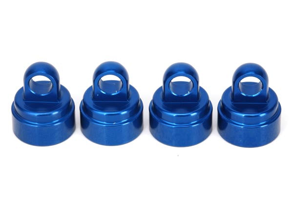 Shock caps, aluminum (blue-anodized) (4) (fits all Ultra Shocks)