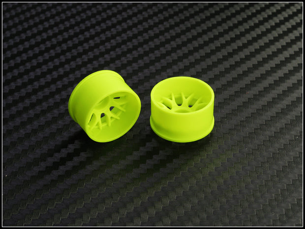 PN Racing Machine Cut BBS Rear Wheels F2 Yellow (1 pair) 2WD