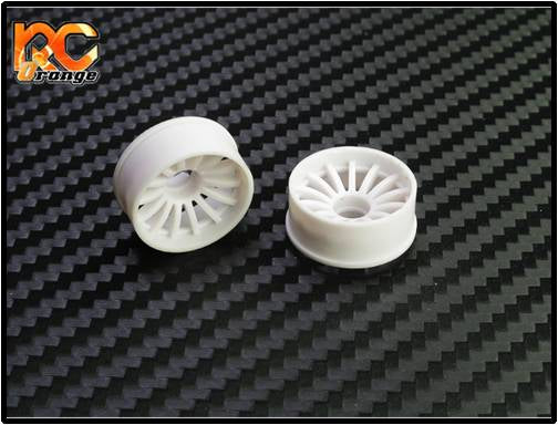 PN Racing Machine Cut 16 Spoke Front Wheels F2 White  (1 pair) 2WD