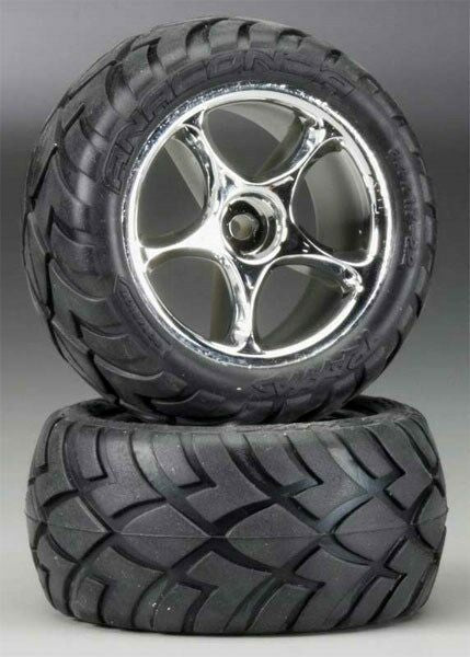Tires & wheels, assembled (Tracer 2.2' chrome wheels, Anaconda® 2.2' tires with foam inserts) (2) (Bandit rear)