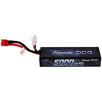 Gens ace 5000mAh 7.4V 50c 2S1P Hardcase LiPo Battery Deans plug