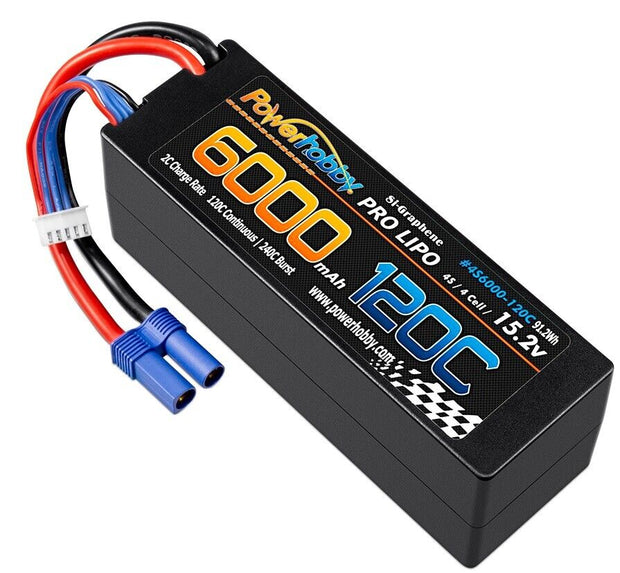 PowerHobby 4s 15.2v 6000mah 120c EC5