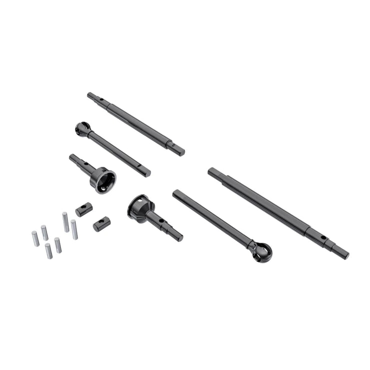TRAXXAS axle shafts, front (2), rear (2)/ stub axles, front (2)