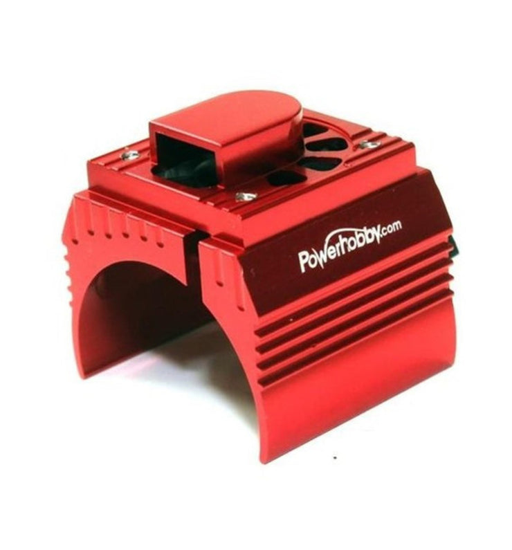 Power Hobby Aluminum Heatsink Cooling Fan 1/10 scale 540/550 size motor (Red)