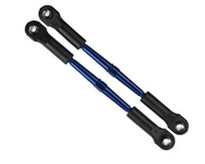 Blue-anodized aluminum turnbuckles (5mm wrench required)