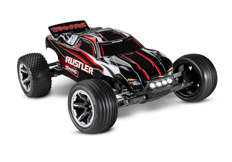RUSTLER RTR W/XL-5 ESC Black/Red with LED lights