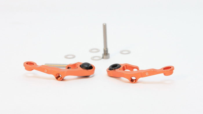 MR03 alum castor upper arm 0 camber (Orange)
