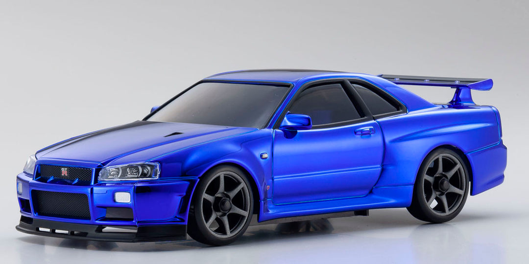 Mini-Z AutoScales Collection Skyline R34 Chrome Blue 20th