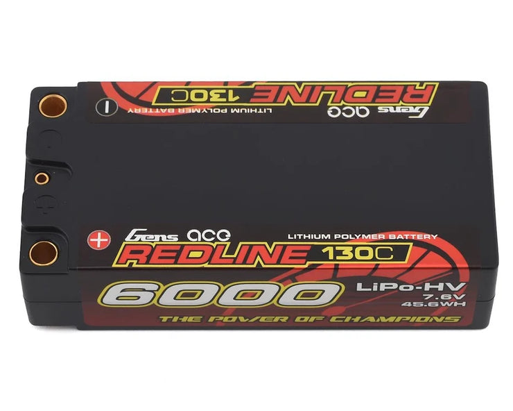 Gens ace Redline 5100mAh 7.6V 130C 2S1P Hardcase LiPo HV Shorty Battery pack