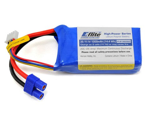 E-flits 3S 11.1V 1300mAh Li-po battery 20c