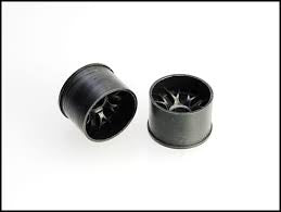 PN Racing Machine Cut BBS Rear Wheels R14 Black (1 pair) 2WD