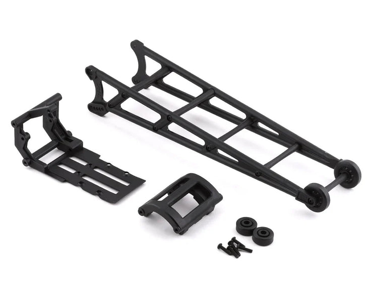 Wheelie bar, black (assembled)/ wheelie bar mount