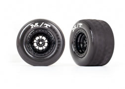 T&W Weld Black/Rear wheels and Tires for Drag/Slash M/T
