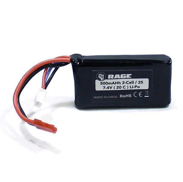 Rage 7.4V 2S 500mAh 20C LiPo Battery