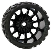 Power Hobby Raptor Belted Moster Truck Tires on Viper Wheels 17mm Hex race