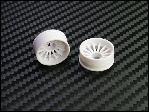 PN Racing Machine Cut 16 Spoke Front Wheels F1 White  (1 pair) 2WD