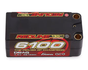 Gens ace Redline 6100mah 7.6V 130C 2S2p Hardcase LiPo Drag Battery pack 8.0mm bullet
