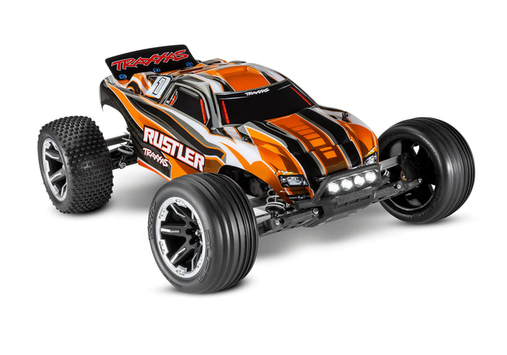 RUSTLER RTR W/XL-5 ESC Orange with LED lights