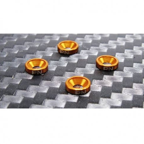PN Racing Aluminum M2 Countersunk Washer Orange
