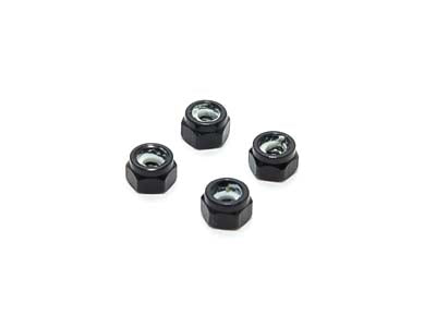 PN Racing Alu 2mm Wheel Lock Nut (Black)