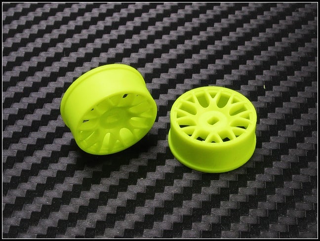 PN Racing Machine Cut BBS Front Wheels F2 Yellow (1 pair) AWD
